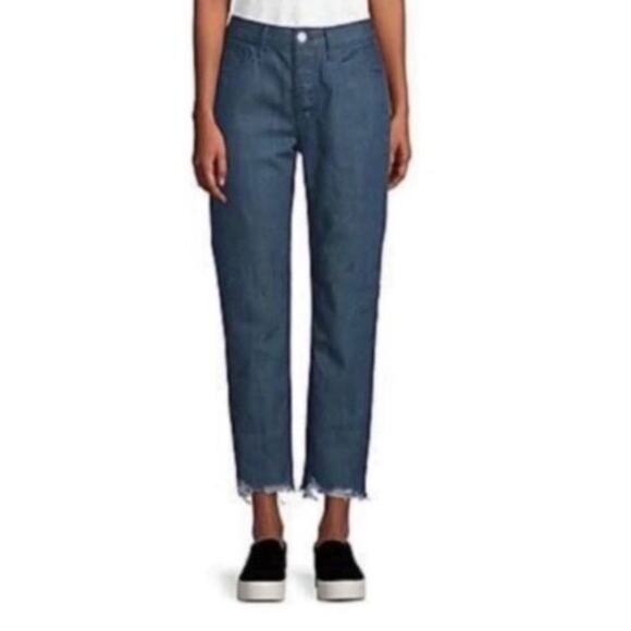 3x1 Higher Ground Boyfriend Jeans 27 Raw Hem 100% Cotton Denim Button-Fly‎ USA - Picture 1 of 10